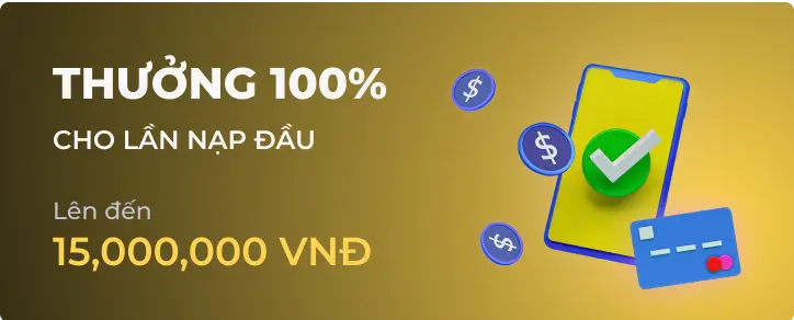 Ưu đãi 100% giá trị nạp sảnh Casino